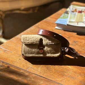 NWT Banana Republic Authentic Shearling Fanny Pack